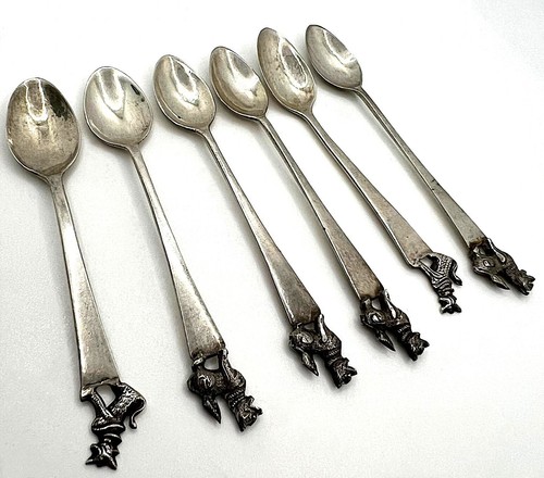 Antik silber teelöffel set - antik, silber-teelöffel