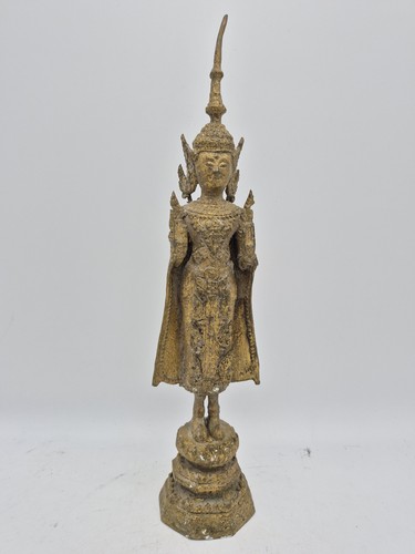 Antike bronze figur buddha - bronze,