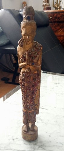 Buddhafigur holz cm - buddhafigur,