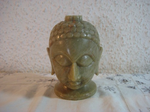 Antiker marmor buddha kopf - marmor,