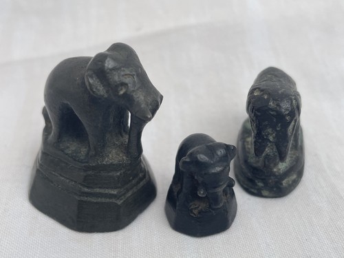 Antike opiumgewichte aus - 3x,