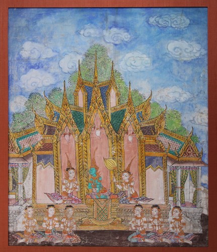 Buddhistische temperamalerei - buddhistische,