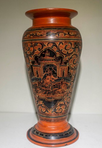 Antike lackarbeit vase - antike,