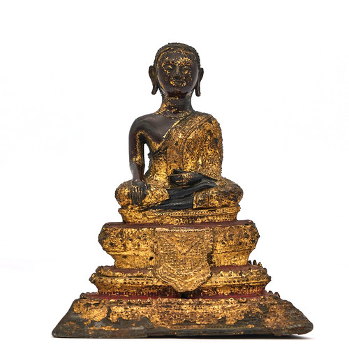 Sitzender mönch bronze - sitzender, mönch,
