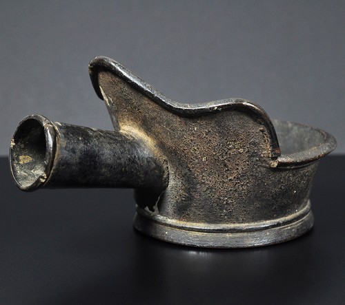 Oriental bronze silk pan - silk, iron