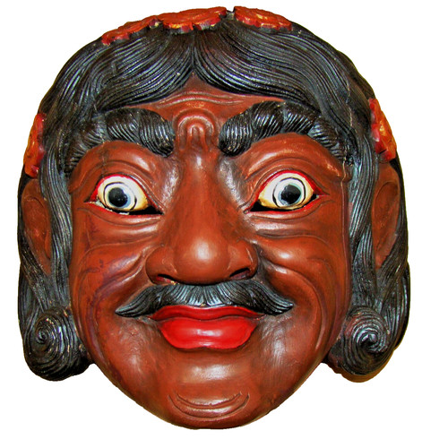Holzmaske handgeschnitzt - holzmaske,