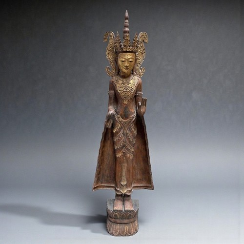 Burma buddha statue teak holz - statue,