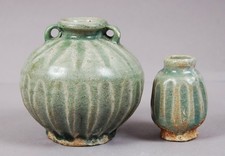 2x Thai Seladon Gefäßchen