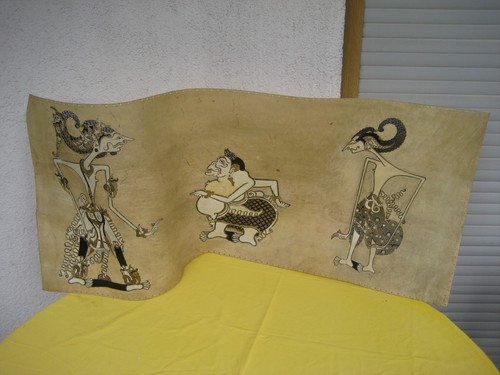 Wandbild aus leder wayang - aus,